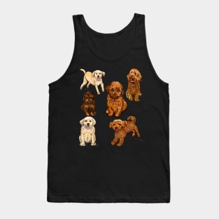 puppy, puppies, lots of puppies! cute cavalier king charles spaniel, Labrador and cavapoochon Tank Top